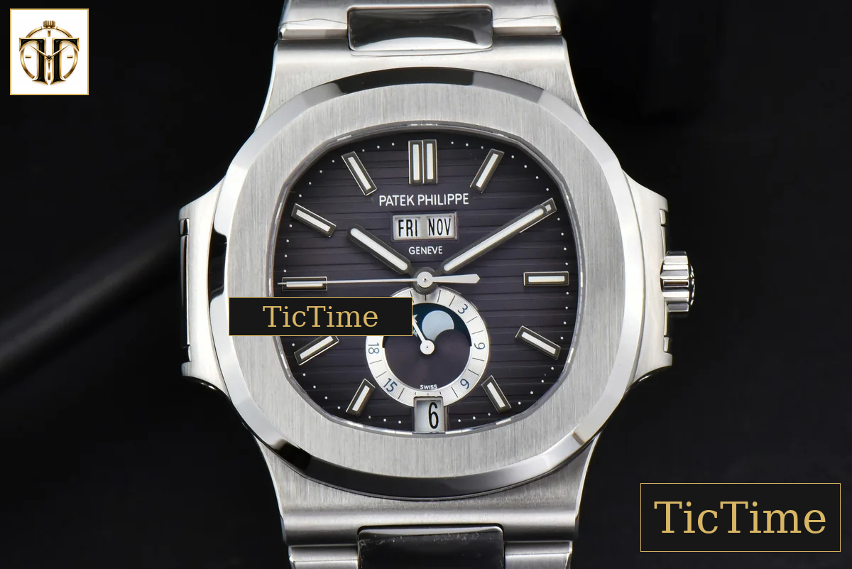 Nautilus Full Function 5726 PPF Gray Dial SS Bracelet A324 — foto 2