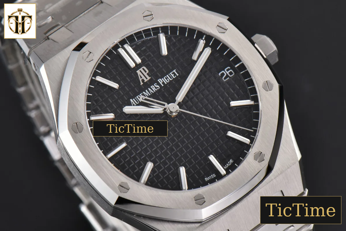 Royal Oak 15500 41mm APSF Black Textured Dial SS Bracelet V2 A4302 — foto 12
