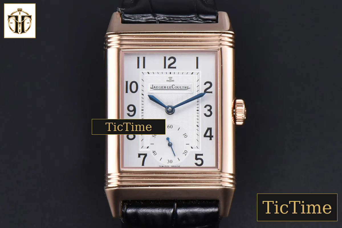 Master Reverso Tribute Small Seconds 30x47mm MGF RG White Dial Black Leather Strap A854A — foto 2