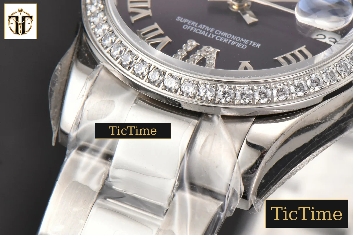 DateJust Ladies 904L 31mm WF Diamond Purple Dial Diamond Roma Marker Oyster Bracelet A2671 — foto 10