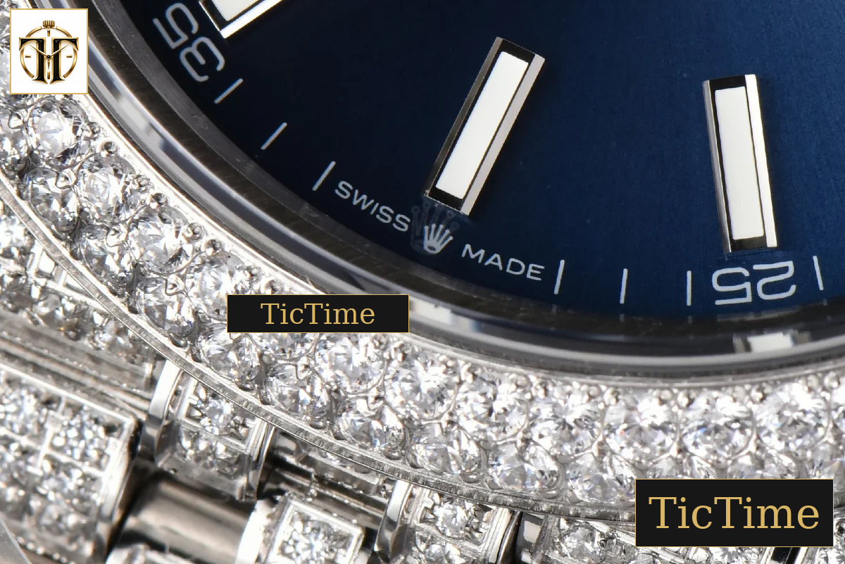 Datejust Full 41mm GMF Diamond Blue Dial Jubilee Bracelet A2824 — foto 8