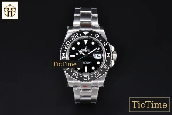 Foto frontal — GMT Master II GRNR 904L 126710 40mm GMF Black/Gray Bezel Black Dial Osyter Bracelet VR3285