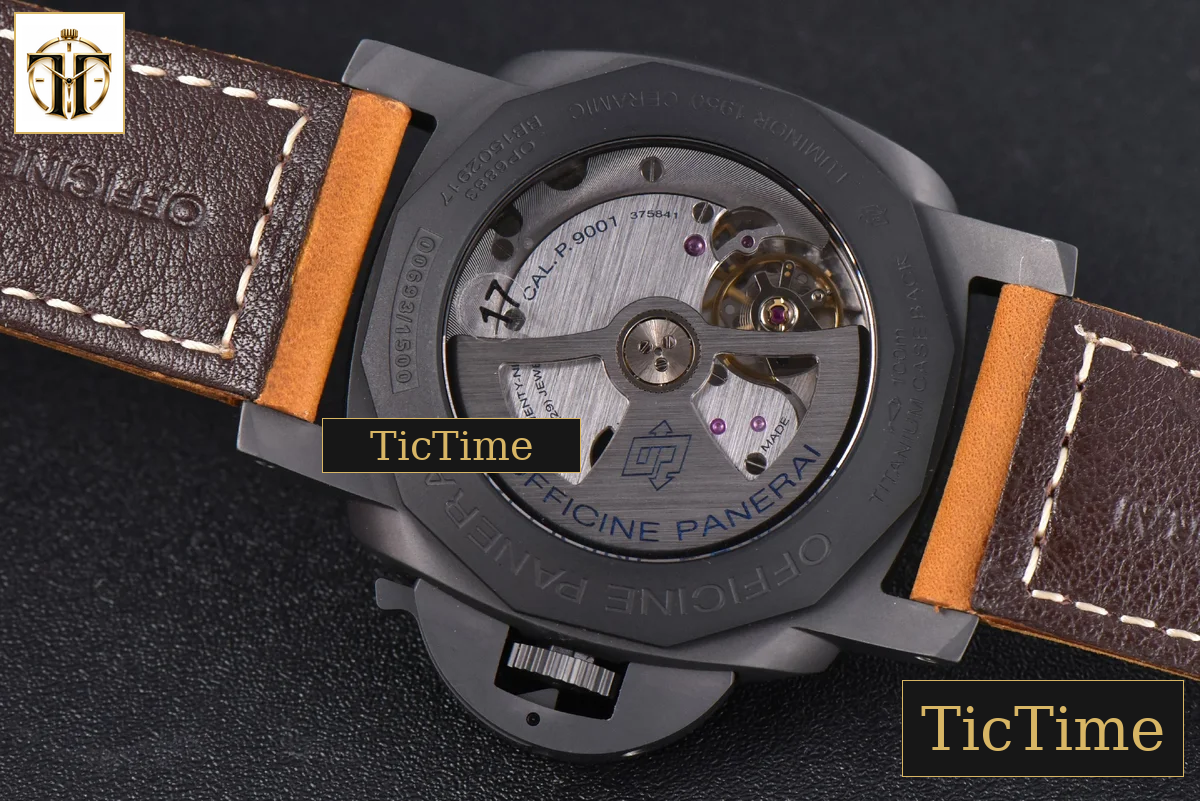 Luminor 1950 GMT PAM441 44mm VSF Ceramic 3 Days Black DIal Leather Strap P9001 — foto 14