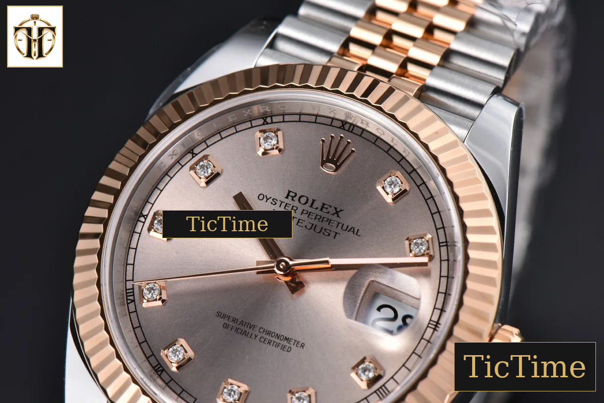 DateJust 126331 41mm Clean Factory RG/SS RG Dial Diamond Marker Jubilee Bracelet VR3235 — foto 5