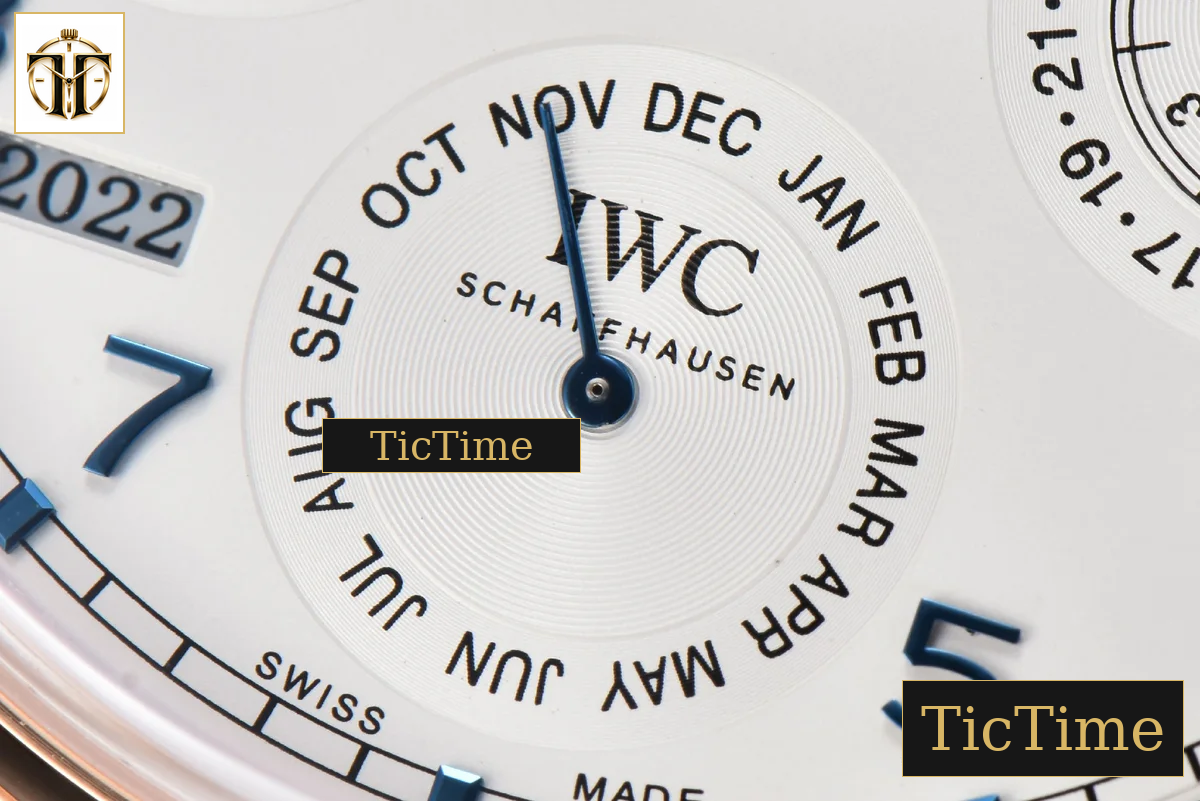 Portugieser Perpetual Calendar IW5033 42mm APSF RG White Dial Black Leather Strap A52610 — foto 8
