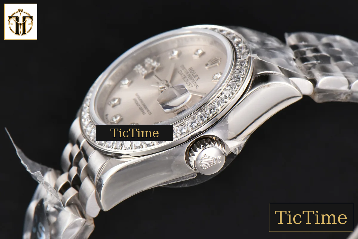 DateJust Ladies 28mm WF Diamond Silver Dial Diamond Marker Jubilee Bracelet A2236 — foto 12