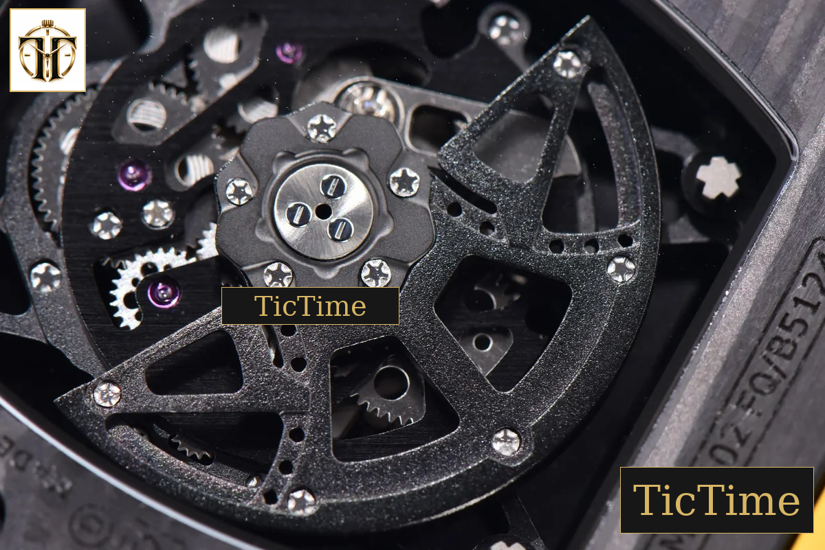 RM035-02 KVF Skeleton Dial Red Yellow Rubber Strap V3 Miyota8215 — foto 21
