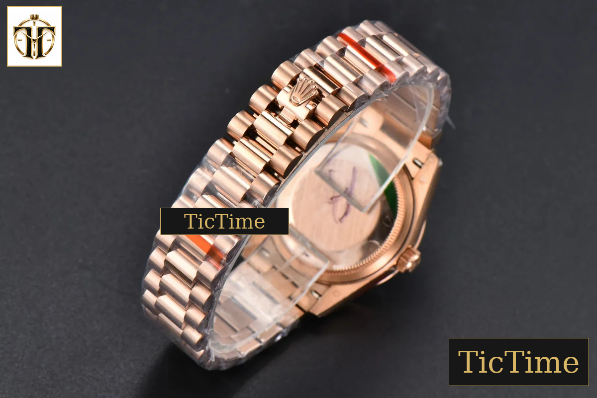 DateJust 904L 31mm GMF RG Fluted Bezel Silver Flowers Dial President Bracelet A2824 — foto 31