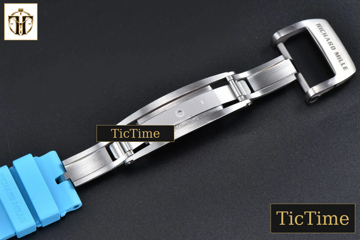 NTPT RM055 42.7mm APSF Blue Skeleton Dial Black Bezel Blue Crown Blue Rubber Strap RMUL2 — foto 28