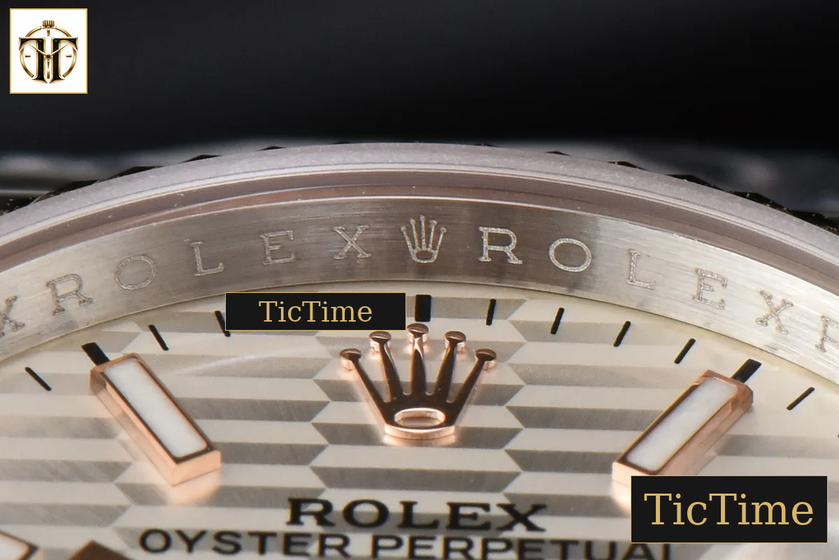 DateJust 36mm BPF RG/SS Fluted Bezel Silver Motif Dial Jubilee Bracelet A2824 — foto 12