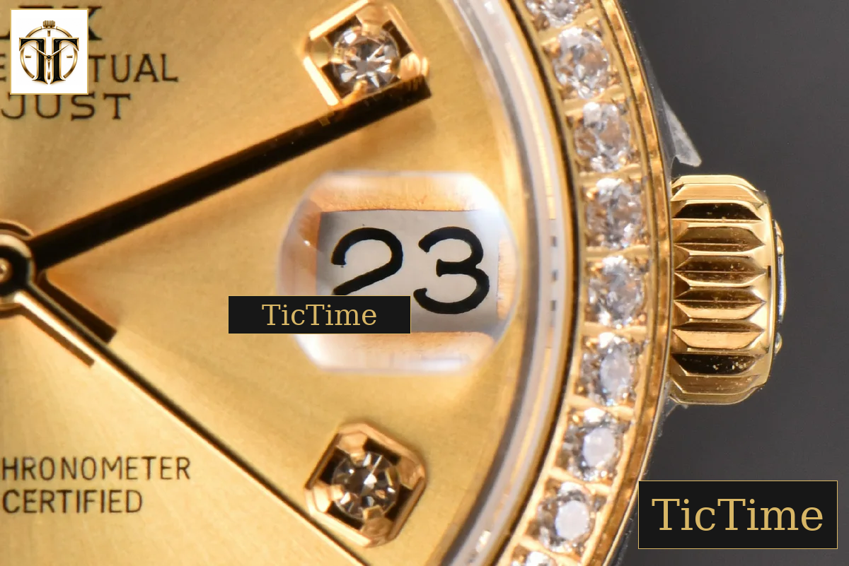 DateJust Ladies 904L 31mm WF YG/SS Diamond YG Dial Diamond Marker Jubilee Bracelet A2671 — foto 9