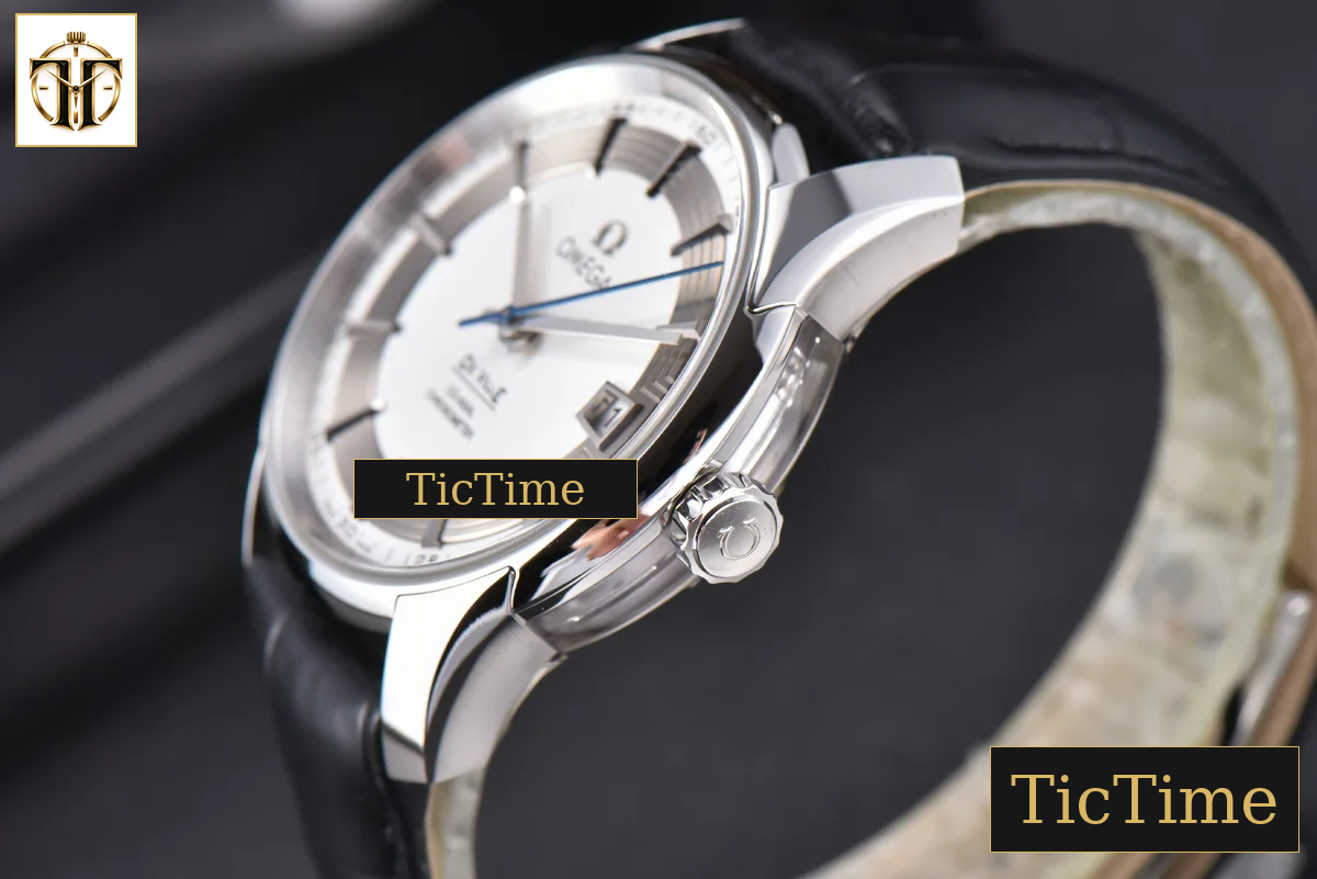 De Ville Hour Vision 41mm VSF White/Silver Dial Black Croco Strap A8500 — foto 6