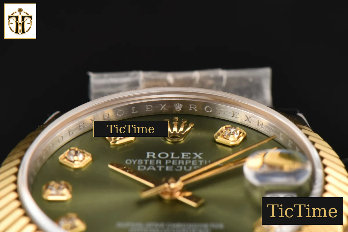DateJust Ladies 904L 31mm WF YG/SS Green Dial Diamond Marker Jubilee Bracelet A2671 — foto 13