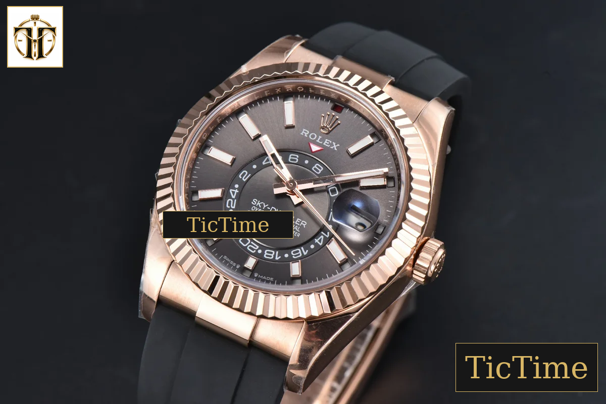 Sky-Dweller 336935 42mm ZF RG Case Grey Dial Rubber Oysterflex Strap (Tungsten) — foto 4