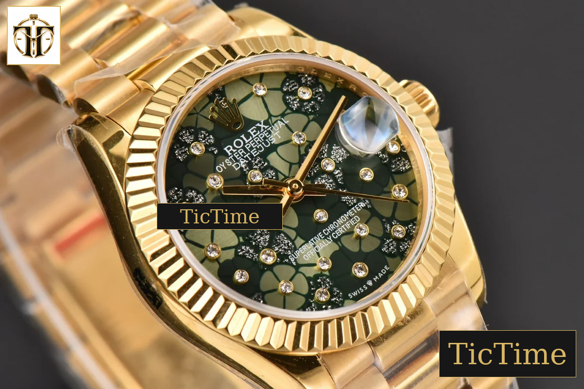 DateJust Ladies 904L 31mm WF YG Flowers Dial Oyster Bracelet A2671 — foto 12
