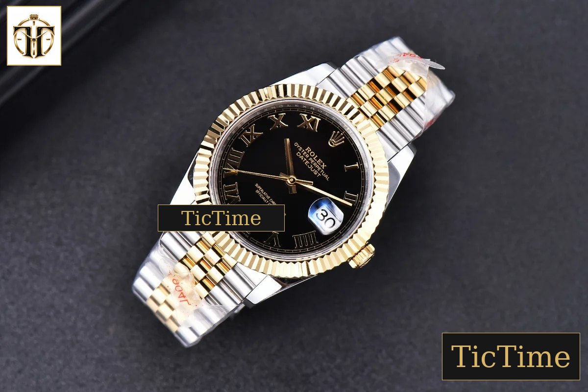 Datejust 41mm GMF YG/SS Black Dial Roma Marker Fluted Bezel Jubille Bracelet VR3235 — foto 4