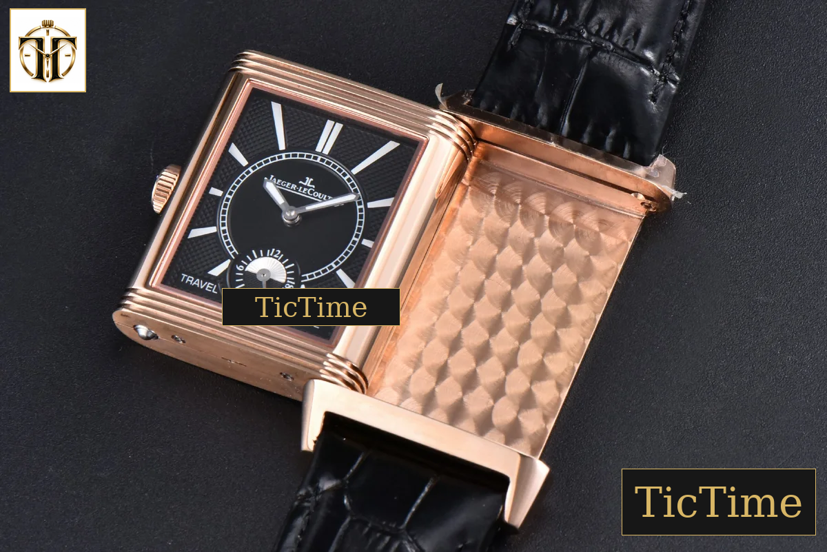 Master Reverso Tribute Small Seconds 30x47mm MGF RG White Square Dial Black Leather Strap A854A — foto 15