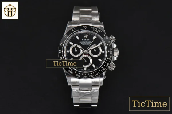 Foto frontal — Daytona 116500 BTF Black Ceramic Black Dial SS Bracelet 4130