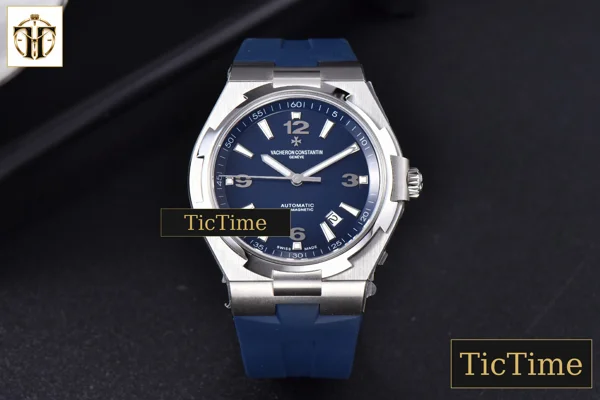 Foto frontal — Overseas 47040 42mm MKF Blue Dial Rubber Strap 9015