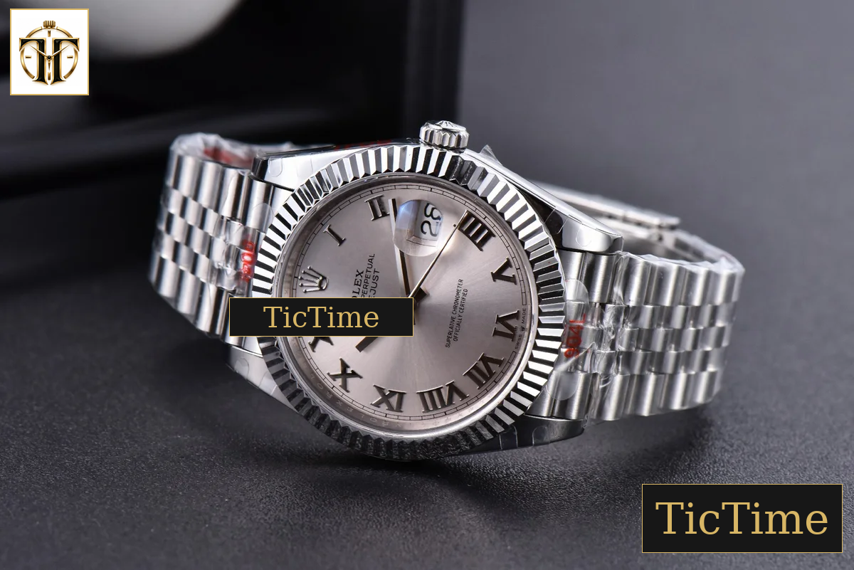 Datejust 41mm GMF SS Silver Dial Roma Marker Fluted Bezel Jubille Bracelet VR3235 — foto 14