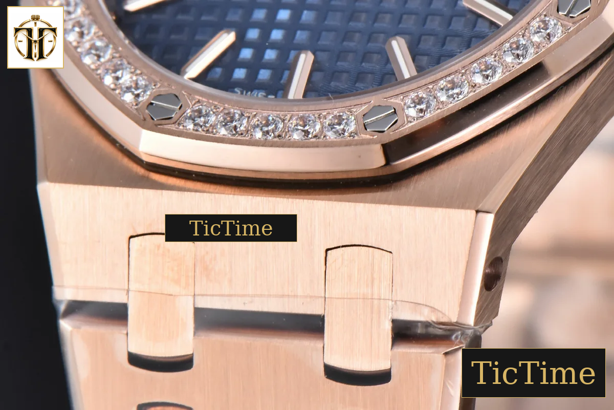 Royal Oak Ladies 67650OR 33mm ZF RG Diamond Blue Dial RG Bracelet Quartz — foto 10
