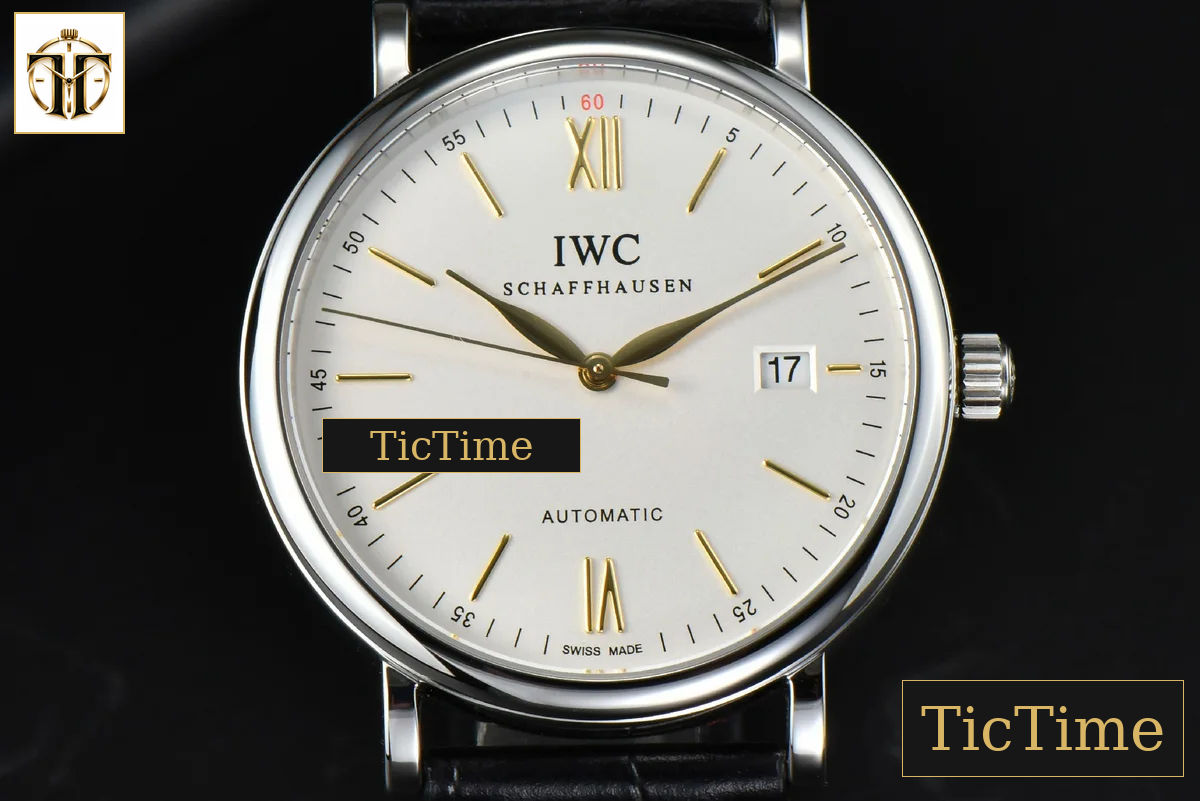 Portofino Automatic 40mm ZF White Dial YG Hands Black Croc Strap A9019 — foto 2