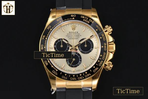 Foto frontal — Daytona UFO 126518 40mm UF YG Black Subdial Oysterflex Strap (Free Sprung) UF4131