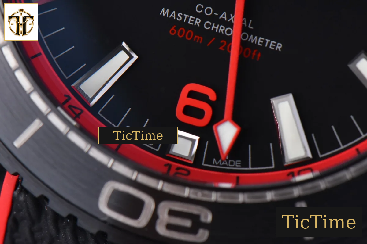 Planet Ocean Deep 45.5mm VSF Black red Ceramic Black Nylon Strap A8906 — foto 7