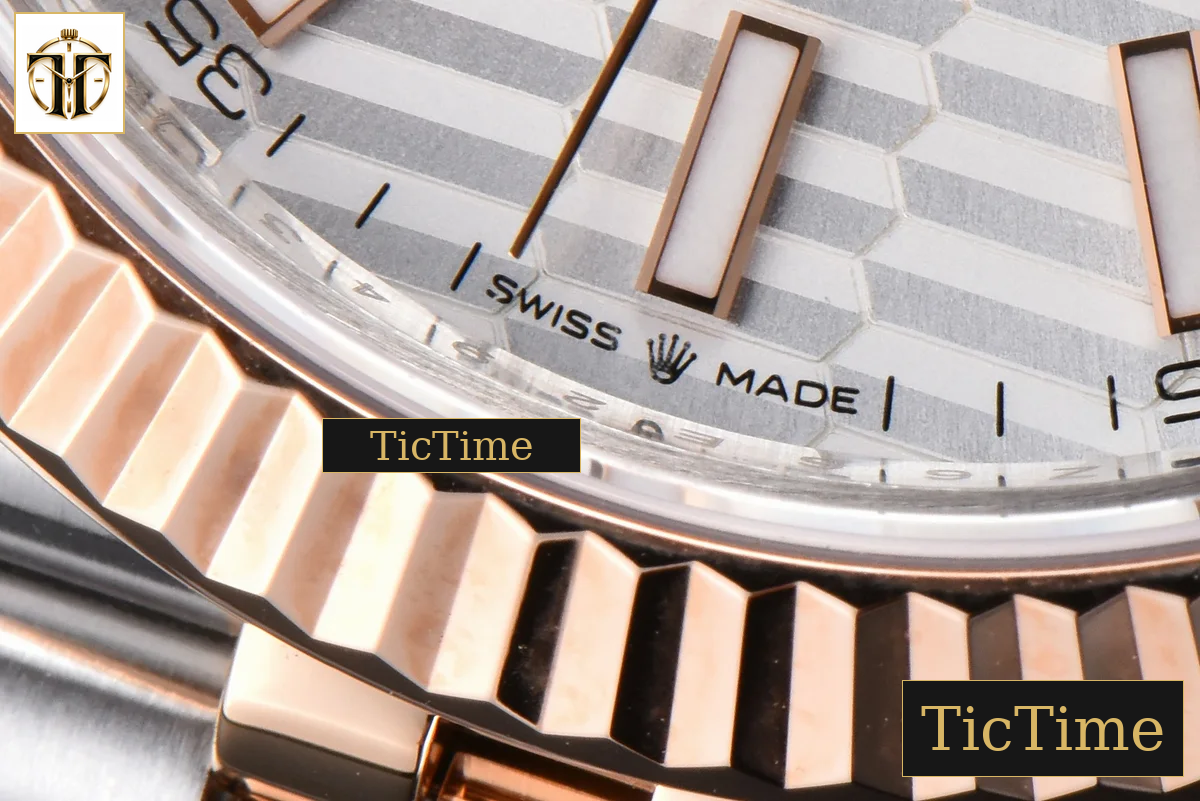 DateJust 41mm VSF RG/SS Silver Motif Dial Lume Marker Jubilee VS3235 — foto 9