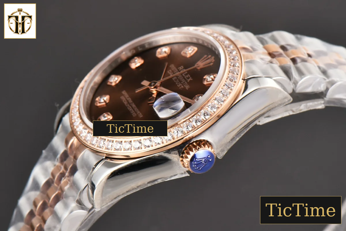 DateJust Ladies 904L 31mm WF RG/SS Diamond Brown Dial Diamond Marker Jubilee Bracelet A2671 — foto 11