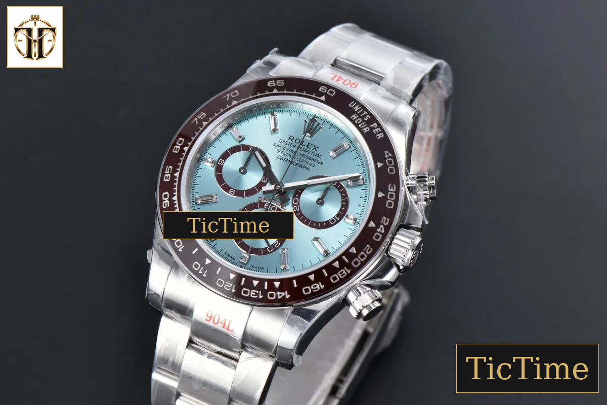 Daytona 904L 126506 40mm BPF SS Black Bezel Ice Blue Dial Diamond Marker SS Bracelet SH4131 — foto 4