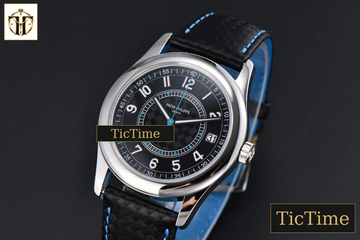 Calatrava 6007G 40mm ZF Black Dial Blue Hand Nylon Strap 9015 — foto 4