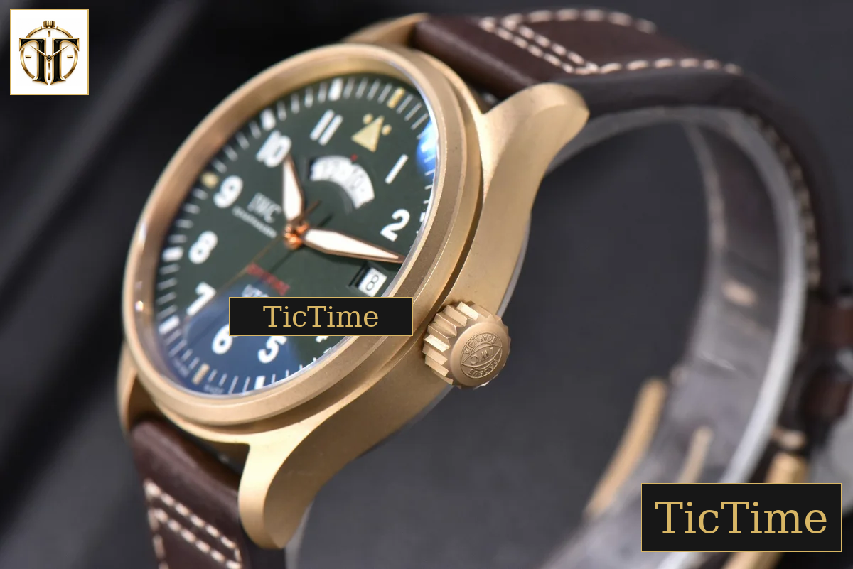 Pilot UTC Spitfire “MJ271” 41mm ZF Bronze Green Dial Brown Leather Strap A2836 — foto 11