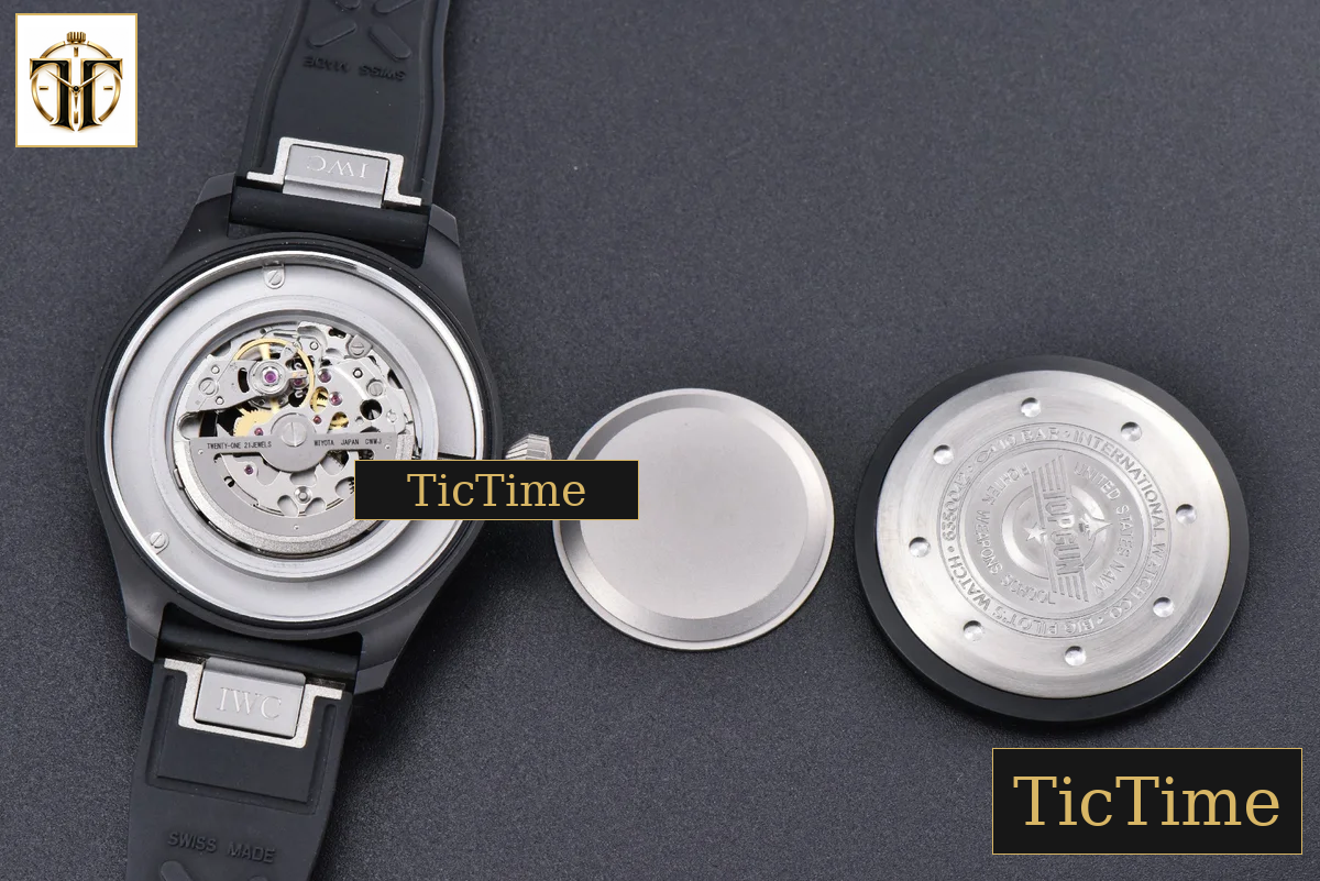 Top Gun IW329801 43mm M+F Ceramic Black Dial Black Rubber Strap A2892 — foto 15