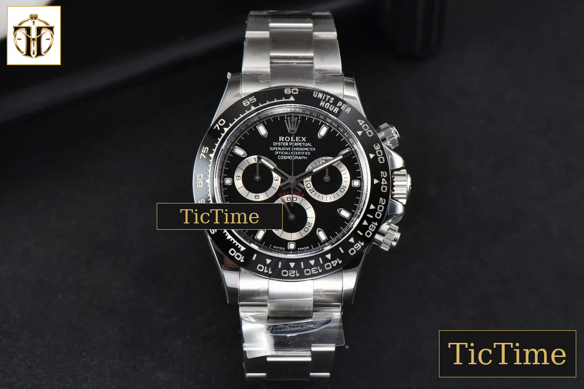 Daytona 116500 Clean Factory Black Ceramic Black Dial SS Bracelet A4130 — foto 3