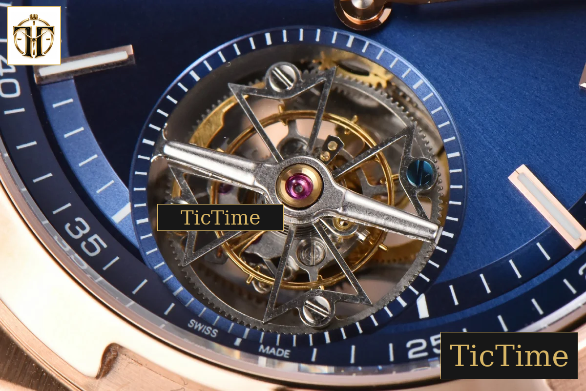 Overseas Tourbillon 6000V 42.5mm BBRF RG Blue Dial Blue Rubber Strap Tourb — foto 7