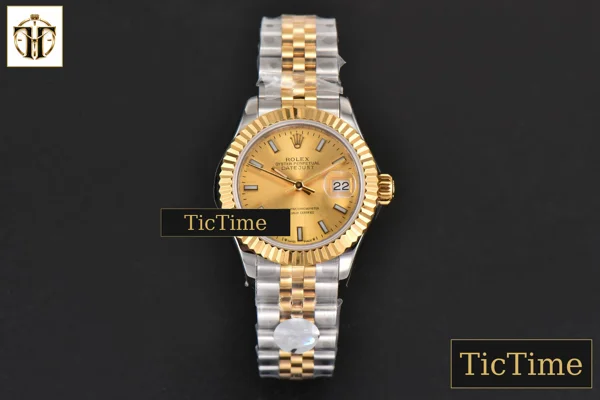 Foto frontal — DateJust Ladies 28mm WF YG/SS YG Dial Jubilee Bracelet A2236