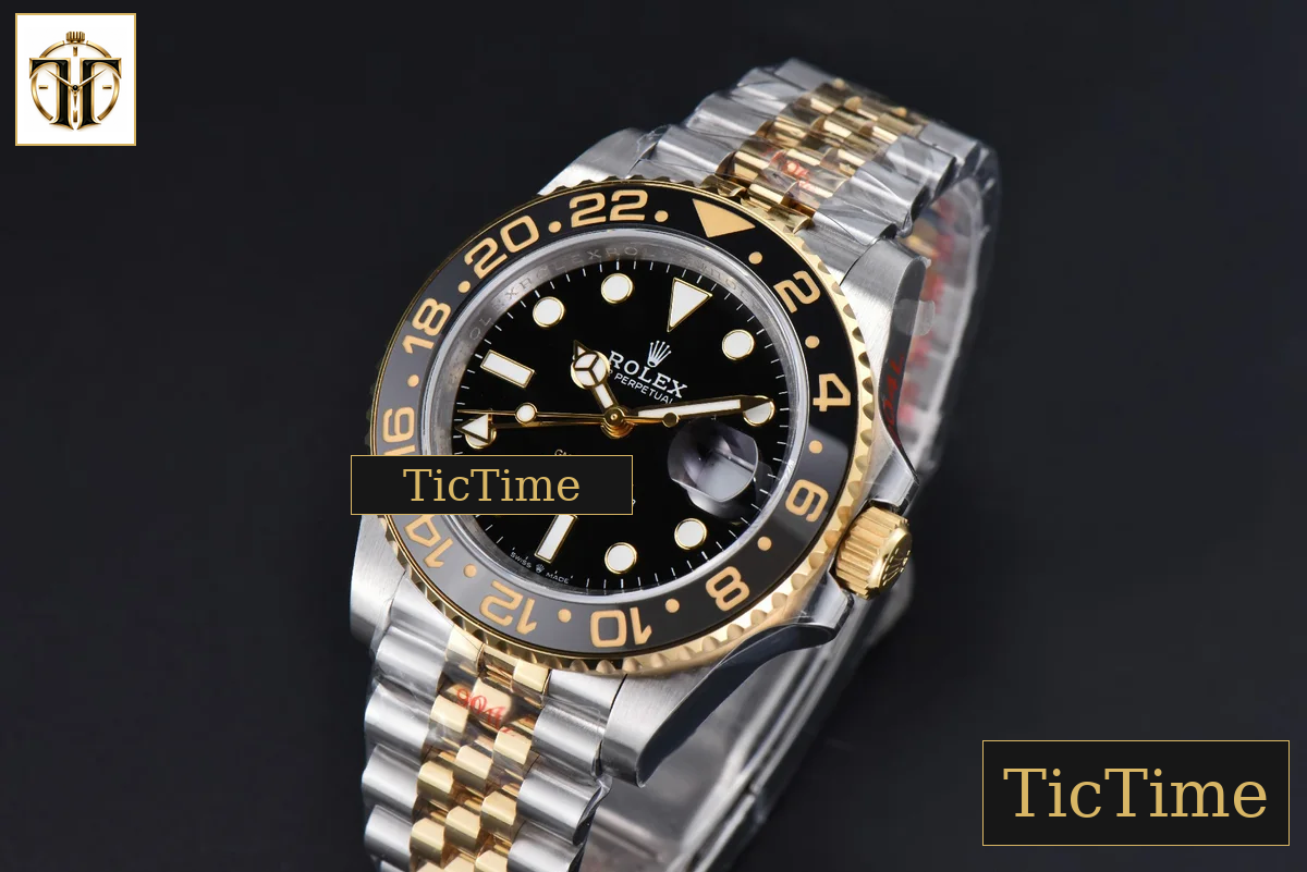 GMT Master II 904L 126713 40mm GMF YG/SS Black/Gray Bezel Black Dial Jubilee Bracelet SH3285 — foto 5