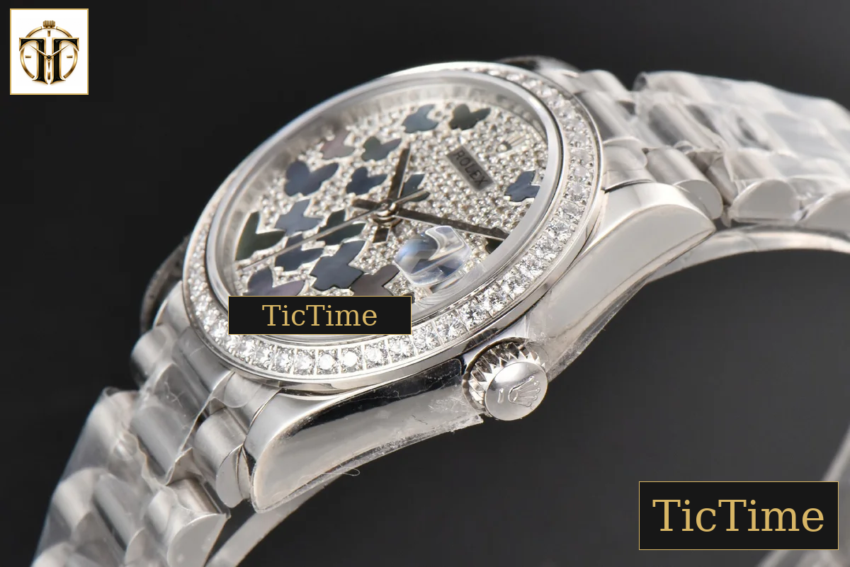 DateJust Ladies 904L 31mm WF Diamond Butterfly Dial President Bracelet A2671 — foto 9