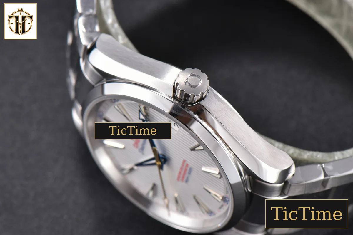 Aqua Terra 150M 41mm VSF White Dial Gold Hand SS Bracelet A8900 — foto 11