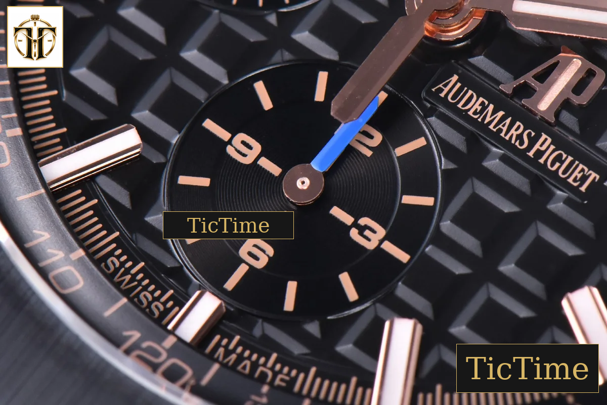 Royal Oak Offshore 26405CE 44mm JF RG Black Dial RG Marker Black Rubber Strap V2 A3126 — foto 6