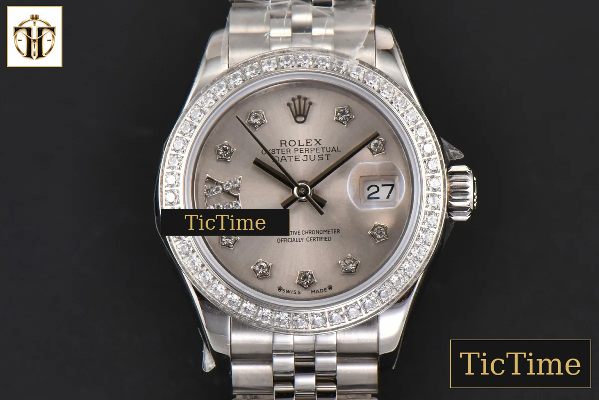 DateJust Ladies 28mm WF Diamond Silver Dial Diamond Marker Jubilee Bracelet A2236 — foto 2