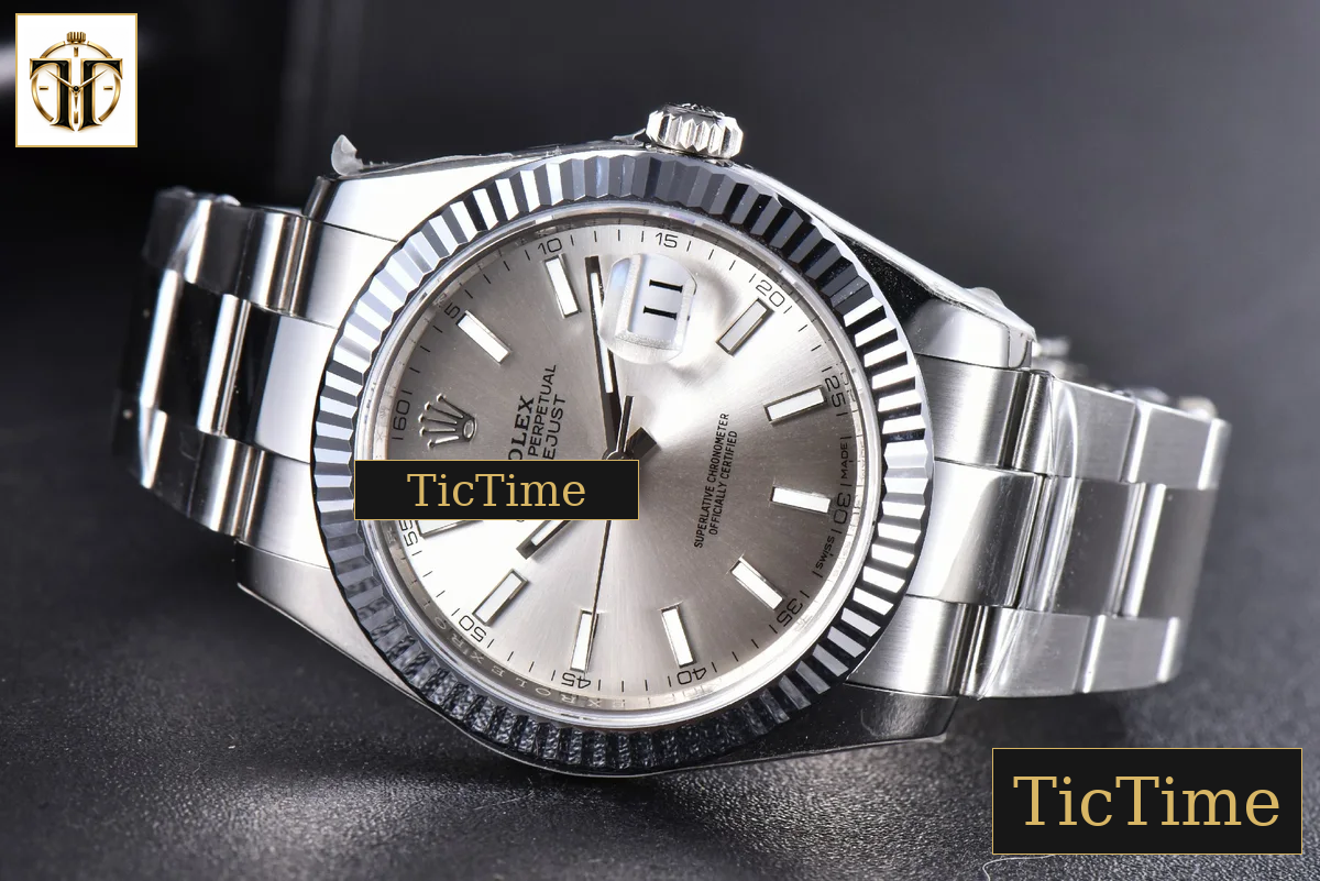 DateJust Fluted Bezel 126334 41mm VSF Silver Dial Oyster Bracelet VS3235 — foto 15