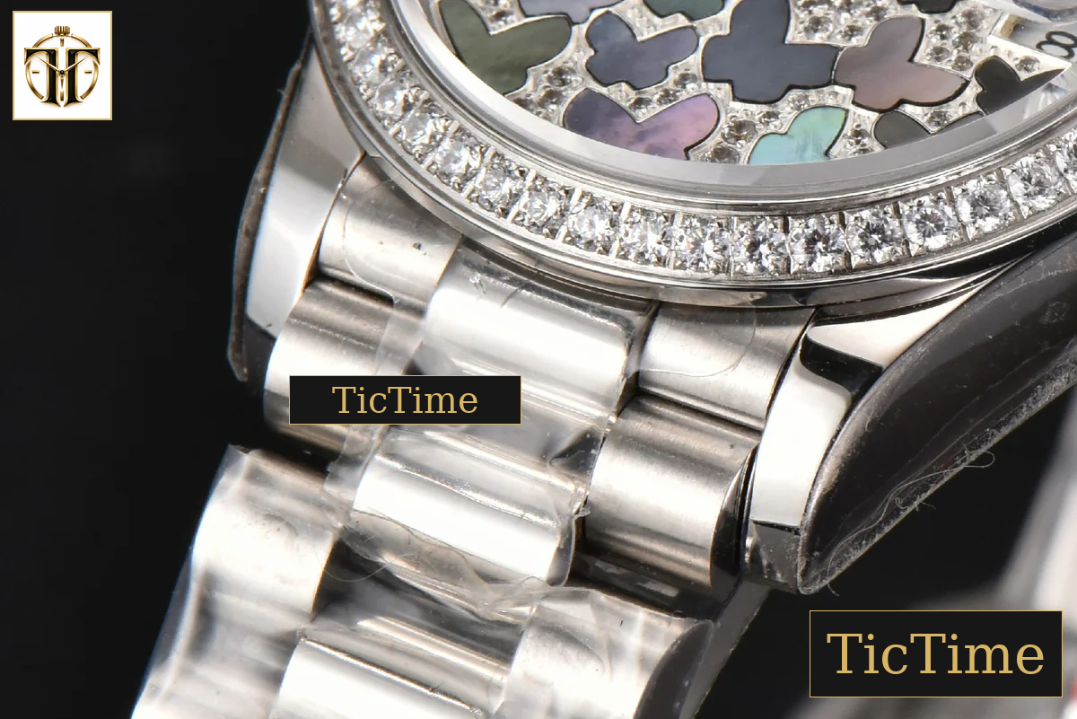DateJust Ladies 904L 31mm WF Diamond Butterfly Dial President Bracelet A2671 — foto 8