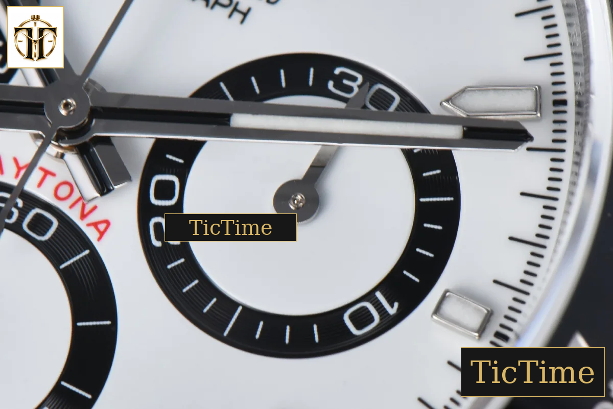 Daytona 904L 126500 40mm BPF SS Panda White Dial SS Bracelet SH4131 — foto 8