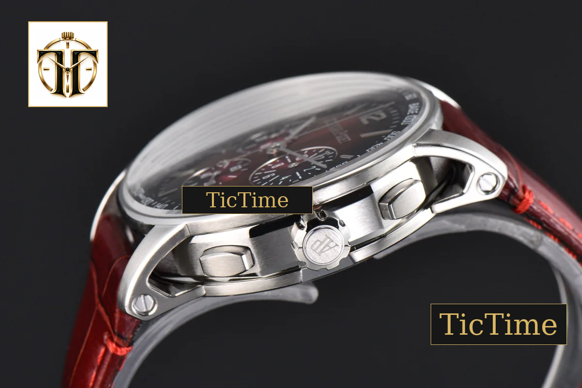 Code 11.59 Chrono 26393 41mm APSF SS Red/Black Dial Red Leather Strap SA4401 — foto 12