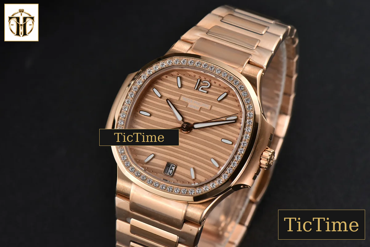 Nautilus Ladies 7118 35mm 3KF RG Diamond RG Dial RG Bracelet 324CS — foto 12