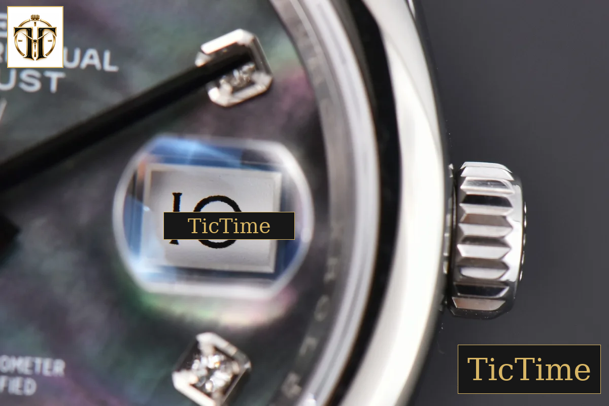 DateJust 36mm GMF SS Smooth Bezel Gray MOP Dial Diamond Marker Jubilee Bracelet VR3235 — foto 7