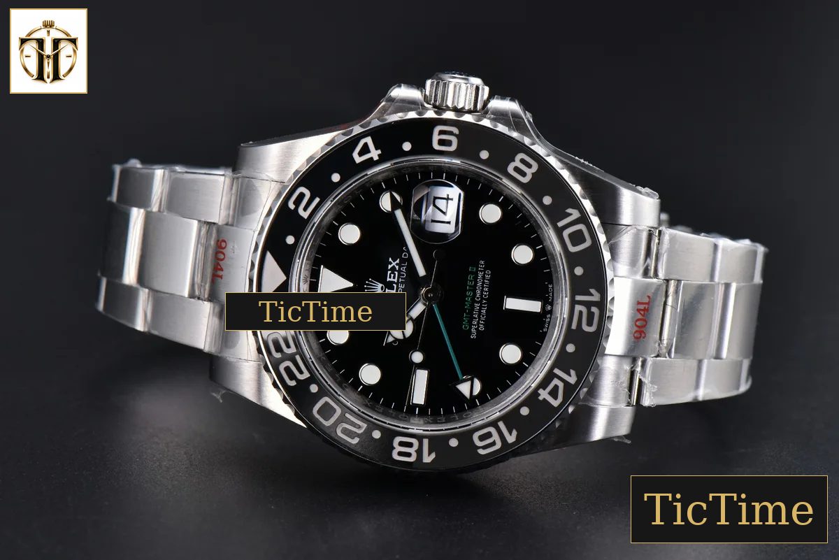 GMT Master II GRNR 904L 126710 40mm GMF Black/Gray Bezel Black Dial Osyter Bracelet VR3285 — foto 18