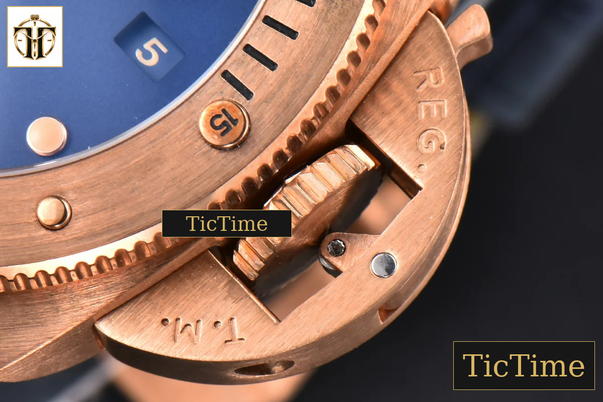 Submersible Quaranta PAM1074 42mm VSF Bronze Blue Dial Blue Leather Strap P900 — foto 10